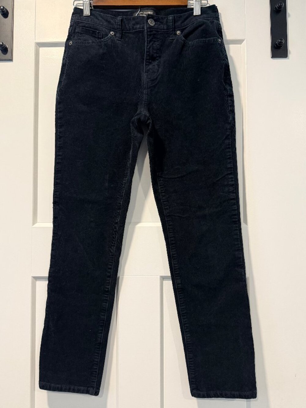 Banana Republic Black Corduroy Stretch Highrise Slim 5-Pocket Pants